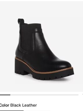 Blondo Black Leather Chelsea Boot with Contrast Welt